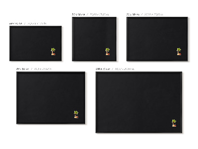Magnetisch bord met zwarte rand Kleur zwart