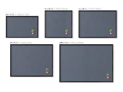 Magnetisch bord met zwarte rand Kleur koel grijs