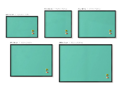 Magnetisch bord met zwarte rand Kleur mintgroen