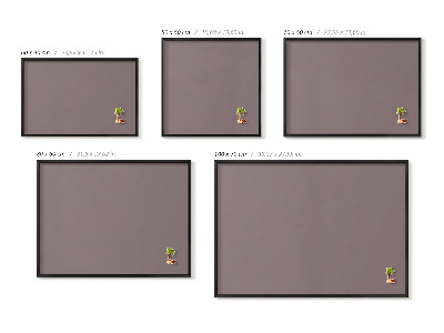 Magnetisch bord met zwarte rand Kleur lichtbruin
