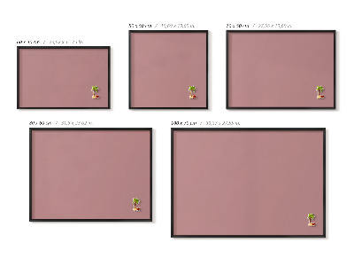 Magnetisch bord met zwarte rand Kleur pastelroze