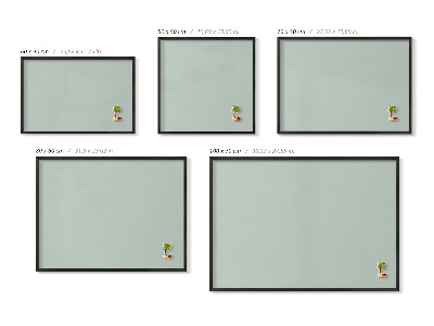 Magnetisch bord met zwarte rand Kleur aquamarijnblauw