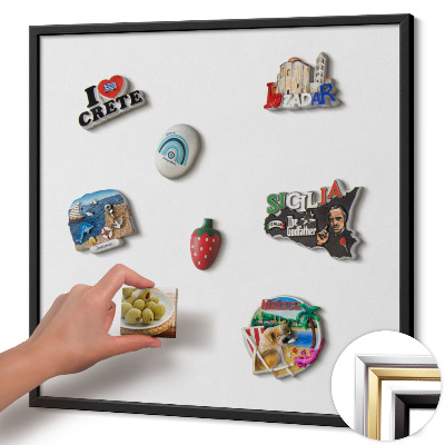 Magnetisch bord met zwarte rand Kleur wit