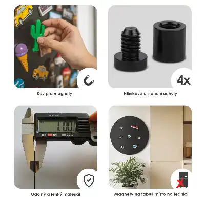 Magnetisch bord voor reismagneten in de kleur zwart rond