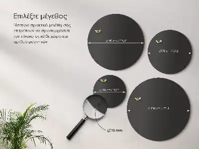 Magnetisch bord voor reismagneten in de kleur zwart rond