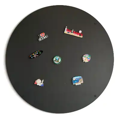Magnetisch bord voor reismagneten in de kleur zwart rond