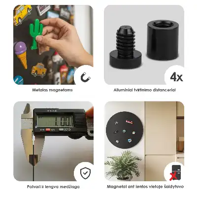 Magnetisch bord voor reismagneten in de kleur zwart rond
