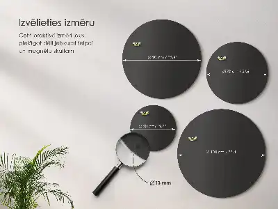 Magnetisch bord voor reismagneten in de kleur zwart rond