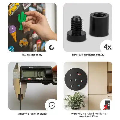 Magnetisch bord voor reismagneten in de kleur zwart rond