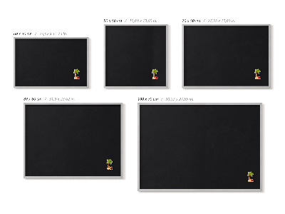 Magnetisch bord met zilveren lijst Zwarte kleur