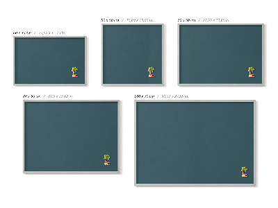 Magnetisch bord met zilveren lijst Donkere zeekleur