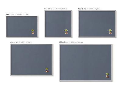 Magnetisch bord met zilveren lijst Koele grijze kleur