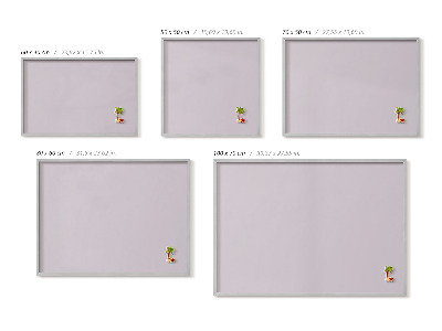 Magnetisch bord met zilveren lijst Lila kleur
