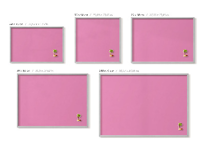 Magnetisch bord met zilveren lijst Roze kleur