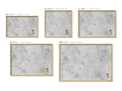 Magnetisch bord met gouden lijst Verweerde betonstructuur