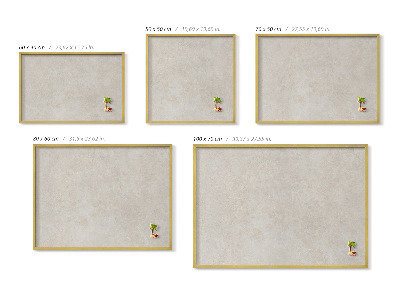 Magnetisch bord met gouden lijst Subtiele zandsteen textuur