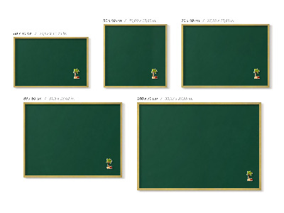 Magnetisch bord met gouden lijst Kleur donkergroen