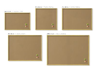 Magnetisch bord met gouden lijst Kleur donkergeel