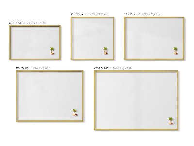 Magnetisch bord met gouden lijst Kleur wit