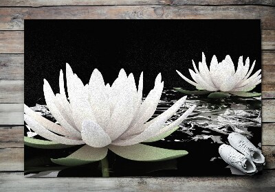 Deurmat binnen Waterlelies bloemen