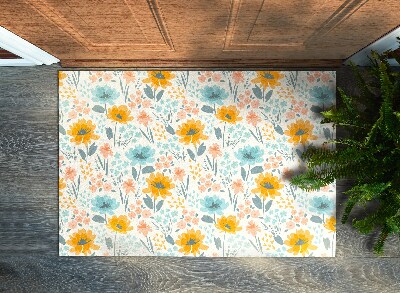 Binnen deurmat Bloemenpatroon