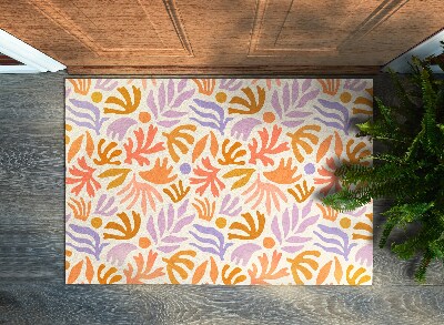 Inloopmat voordeur Planten abstractie
