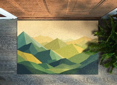 Grote deurmat Geometrische bergen