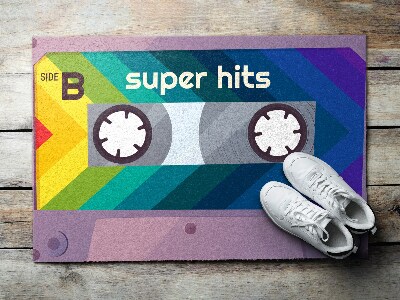 Deurmat Retro cassette Rainbow Super hits