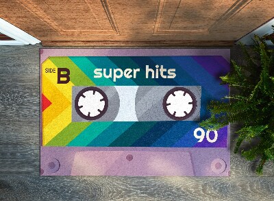 Deurmat Retro cassette Rainbow Super hits