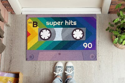 Deurmat Retro cassette Rainbow Super hits