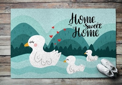 Deurmat binnen Home sweet home Vogels