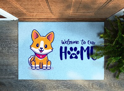 Deurmat binnen Welcome to our home Hond