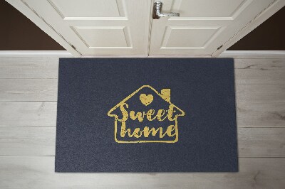 Inloopmat Sweet home Gele opschrift