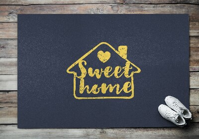 Inloopmat Sweet home Gele opschrift