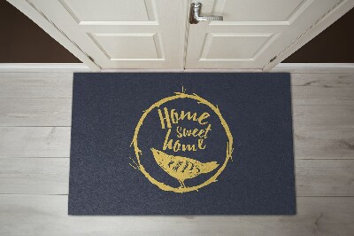 Deurmat Home sweet home Gele opschrift