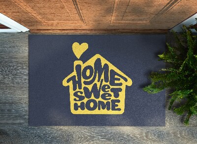 Deurmat Home sweet home Huis en hart