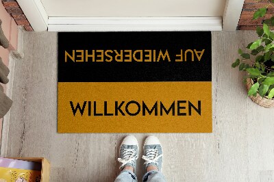 Inloopmat Willkommen Auf wiedersehen