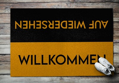 Inloopmat Willkommen Auf wiedersehen