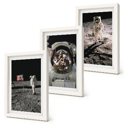 Gallery wall Foto's van astronauten die op de maan landen