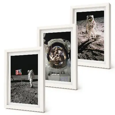 Fotowand foto's van astronauten op de maan