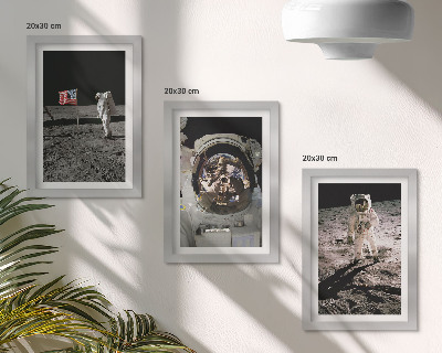 Gallery wall Foto's van astronauten die op de maan landen