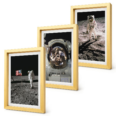 Gallery wall Foto's van astronauten die op de maan landen