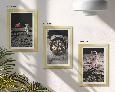 Gallery wall Foto's van astronauten die op de maan landen