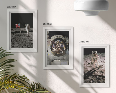 Gallery wall Foto's van astronauten die op de maan landen
