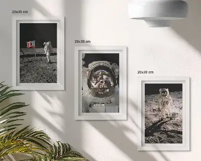 Fotowand foto's van astronauten op de maan