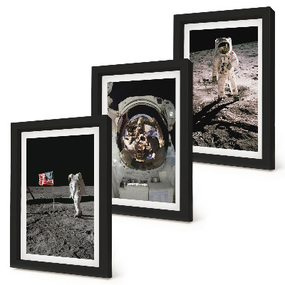 Gallery wall Foto's van astronauten die op de maan landen