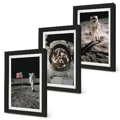 Fotowand foto's van astronauten op de maan