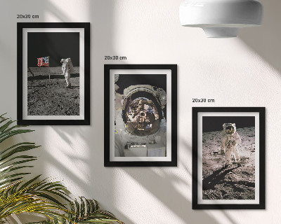Gallery wall Foto's van astronauten die op de maan landen