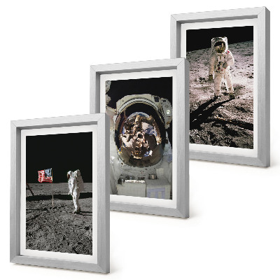Gallery wall Foto's van astronauten die op de maan landen