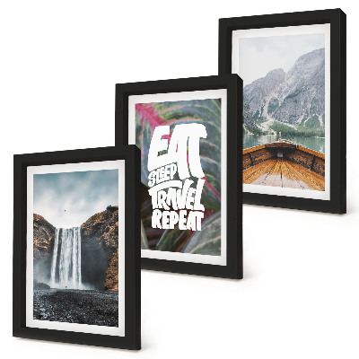 Gallery wall Watervallen, bergen, reizen, natuur, boottocht en vegetatie